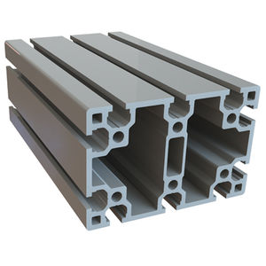 anodized aluminum profile / grooved / rectangular / construction
