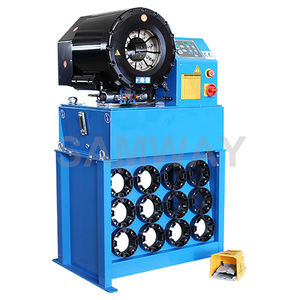 hydraulic hose crimping machine / automatic / foot-operated / PLC-controlled