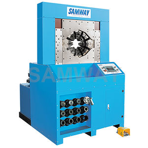 hydraulic hose crimping machine / automatic / foot-operated / PLC-controlled
