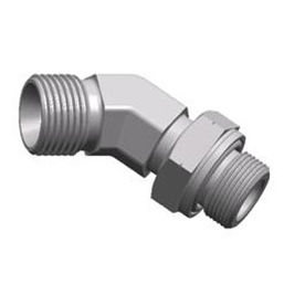 hydraulic fitting / threaded / 45° angle / male-male