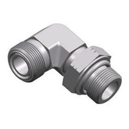 threaded fitting / 90° angle / hydraulic / with O-ring