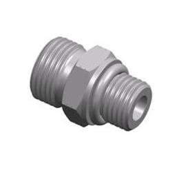 threaded fitting / straight / hydraulic / with O-ring