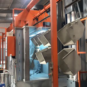 cyclone powder coating booth