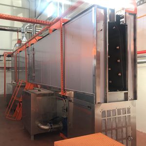 spray washing line / with conveyor / stainless steel