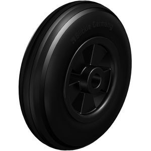wheel with solid tire / rubber / polypropylene / low-noise