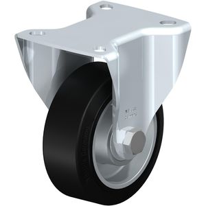 fixed caster / base plate / high load capacity / low-noise