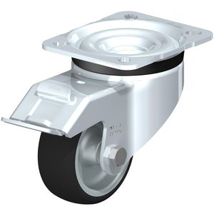 swivel caster / base plate / ball bearing / low-noise