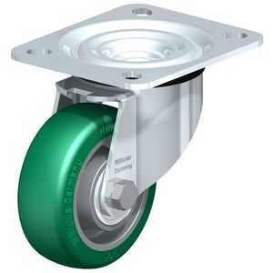 swivel caster / base plate / high load capacity / non-marking
