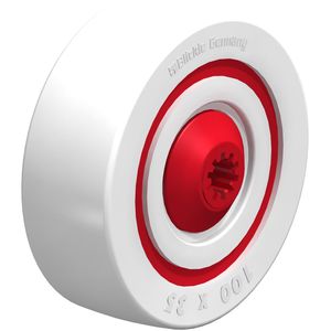 wheel with solid tire / nylon / low-noise