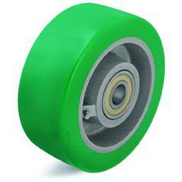 wheel with solid tire / cast iron / for heavy loads / non-marking