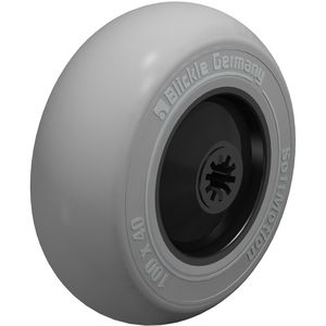 wheel with solid tire / rubber / non-marking