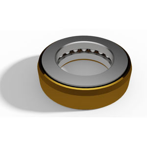 single-direction thrust ball bearing / brass / hardened steel / stainless steel