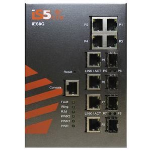 managed ethernet switch / 8 ports / gigabit Ethernet / DIN rail