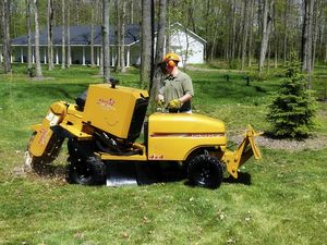 self-propelled stump grinder