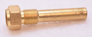 brass nipple / threaded / hexagonal / straight