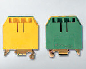 DIN rail-mounted terminal block