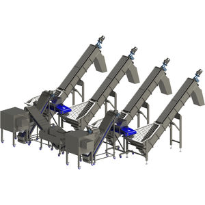 screw conveyor / for the food industry / food / inclined