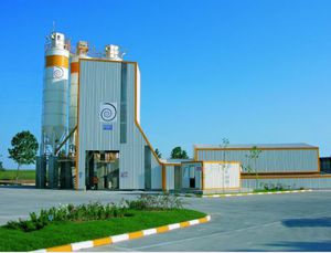 stationary concrete batching plant