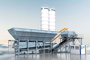 静止的混凝土搅拌站