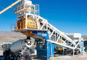 semi-mobile concrete batching plant