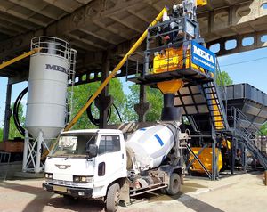 stationary concrete batching plant
