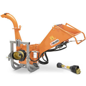 tractor-mounted wood chipper