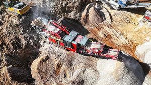 impact crushing and screening plant