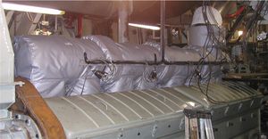 removable insulating blanket / exhaust / engine
