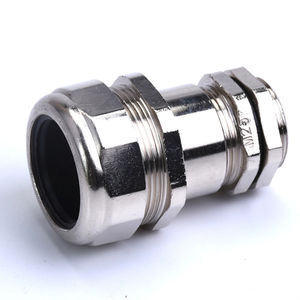 nickel-plated brass cable gland / stainless steel / IP65 / threaded
