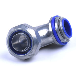 zinc alloy cable gland / IP65 / threaded / elbow
