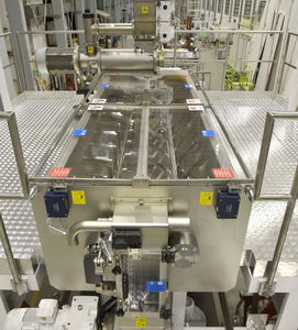 continuous-flow pasta dough mixer
