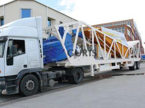 mobile concrete mixing plant