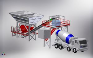 semi-mobile concrete batching plant / compact