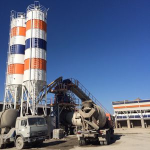 stationary concrete batching plant