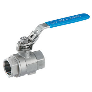 ball valve / lever / threaded / 2-piece