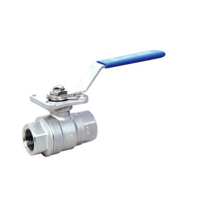 ball valve / lever / threaded / 2-piece