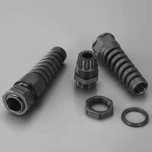 cable gland with spiral flex protector