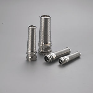 cable gland with spiral flex protector / nickel-plated brass / fire-resistant / IP68