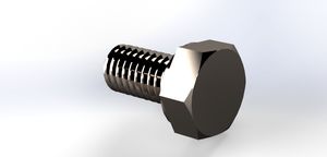 screw with hexagonal head
