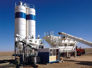 stationary concrete batching plant