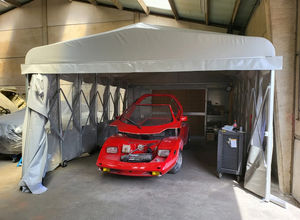 enclosed paint booth
