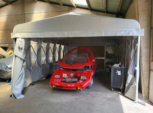 retractable paint booth