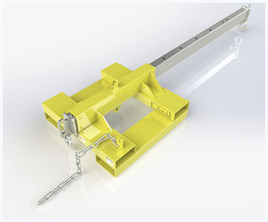 industrial spreader beam / telescopic / 2 lifting points adjustable / forklift mounted