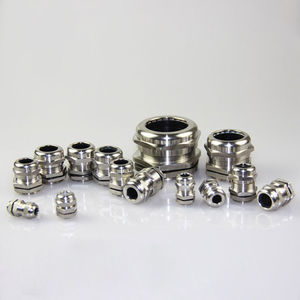 waterproof cable gland / stainless steel / chemical-resistant / hexagonal