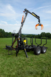 trailer-mounted crane