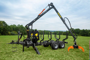 trailer-mounted crane / boom / forestry / hydraulic