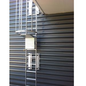 galvanised steel ladder guard