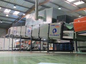 drying tunnel for the food industry