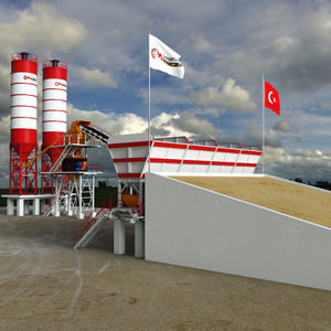 stationary concrete batching plant