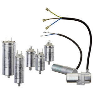 electric motor capacitor / metalized polypropylene film / cylindrical / self-healing